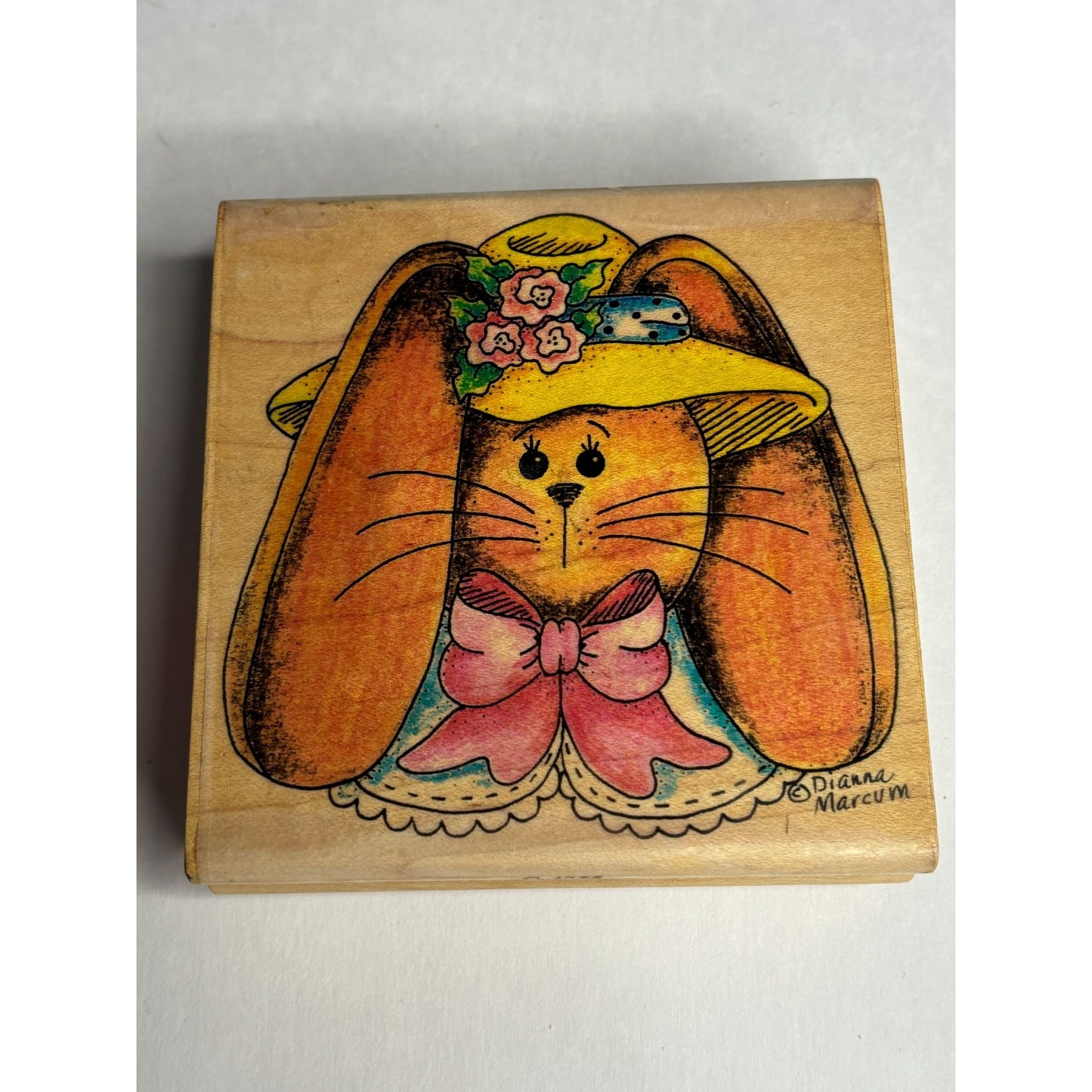 Stampasssions Rubber Stamp Missy Bunny Cute Easter Rabbit Spring Card Making Bow