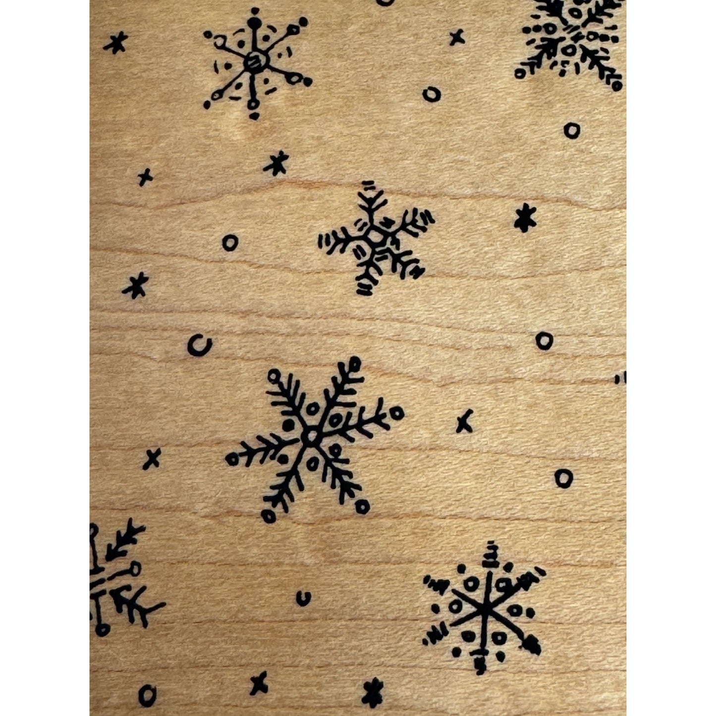 Great Impressions Rubber Stamp Snowflakes Winter Snow Christmas Card Background