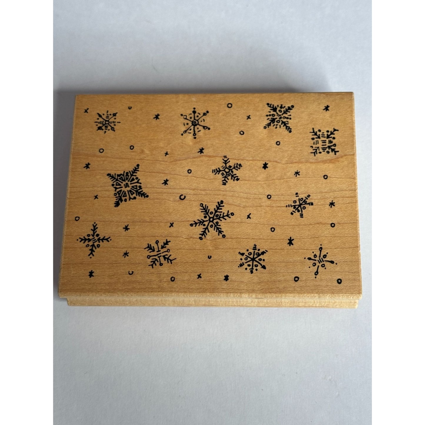 Great Impressions Rubber Stamp Snowflakes Winter Snow Christmas Card Background