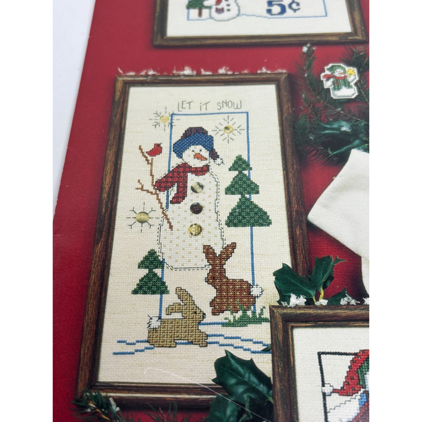 Imaginating Cross Stitch Pattern Booklet Let It Snow Snowman Snow Cones Winter