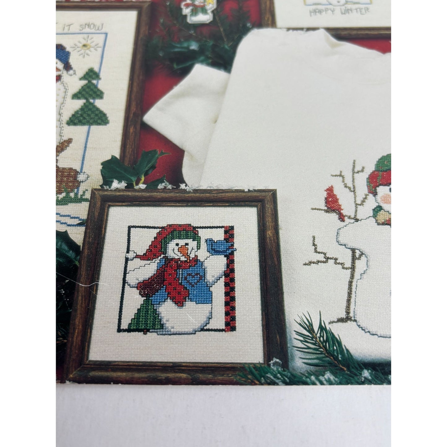 Imaginating Cross Stitch Pattern Booklet Let It Snow Snowman Snow Cones Winter