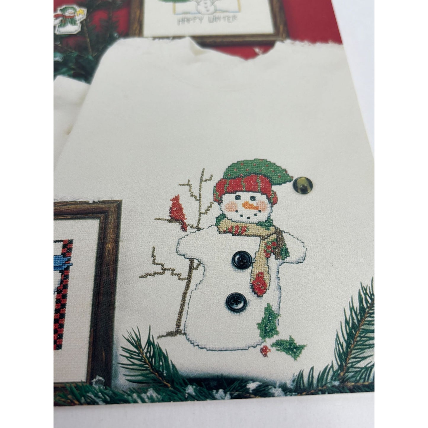 Imaginating Cross Stitch Pattern Booklet Let It Snow Snowman Snow Cones Winter