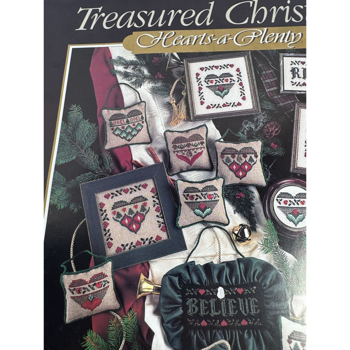 Mill Hill Treasured Christmas Hearts A Plenty Cross Stitch Pattern Booklet Heart