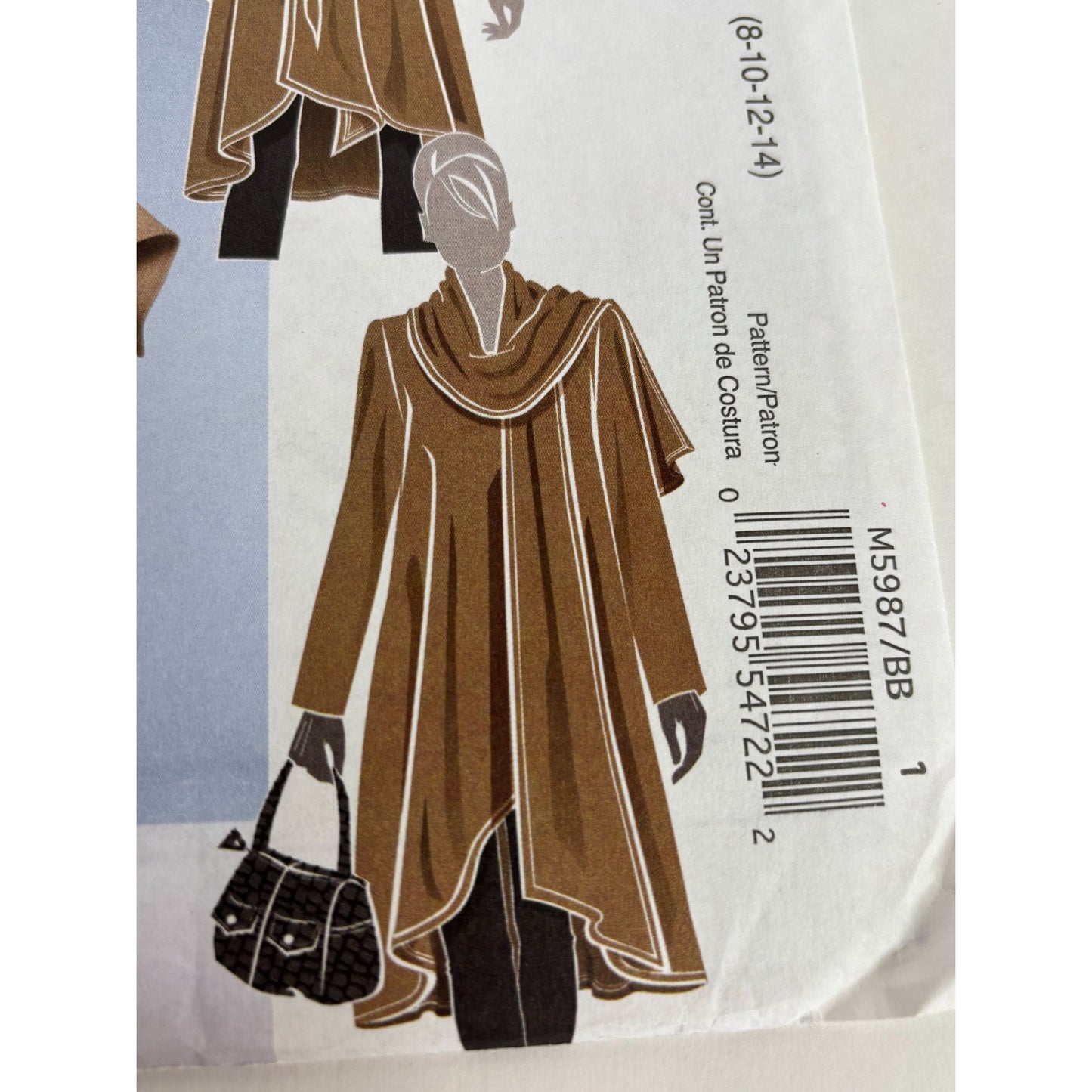 McCalls Sewing Pattern M5987 Womens Coat Attached Scarf Winter Uncut Sizes 8-14