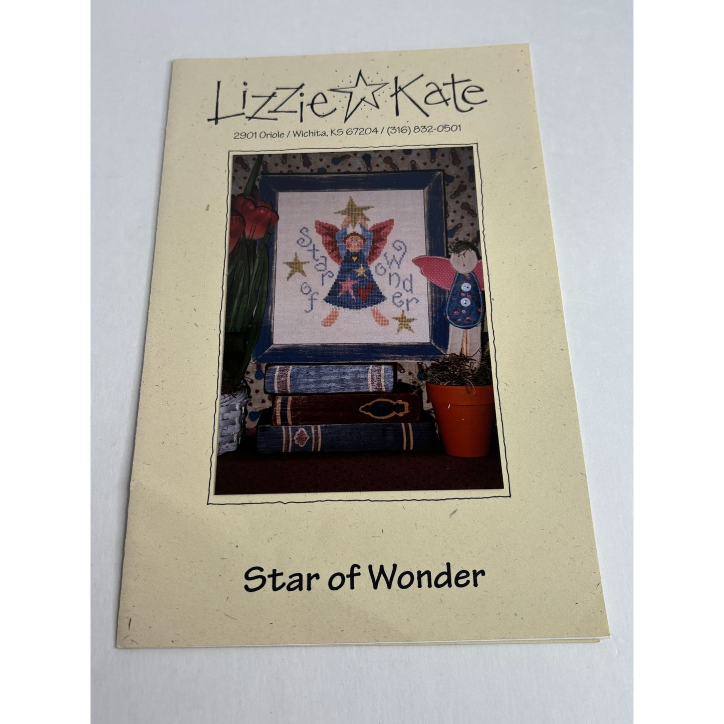 Lizzie Kate Cross Stitch Pattern Star Of Wonder Christmas Angel Winter Holidays