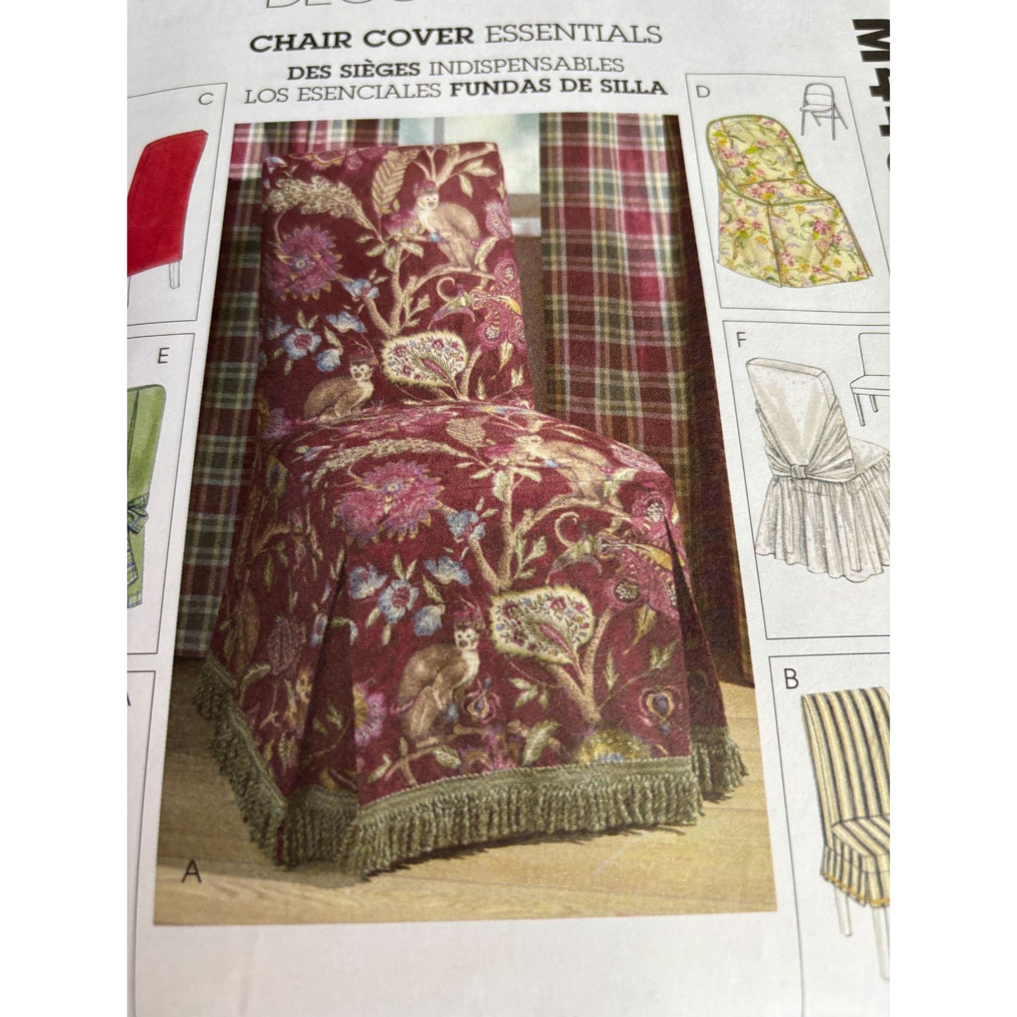 McCalls Sewing Pattern M4404 Home Decorating Chair Cover Folding Chair Uncut