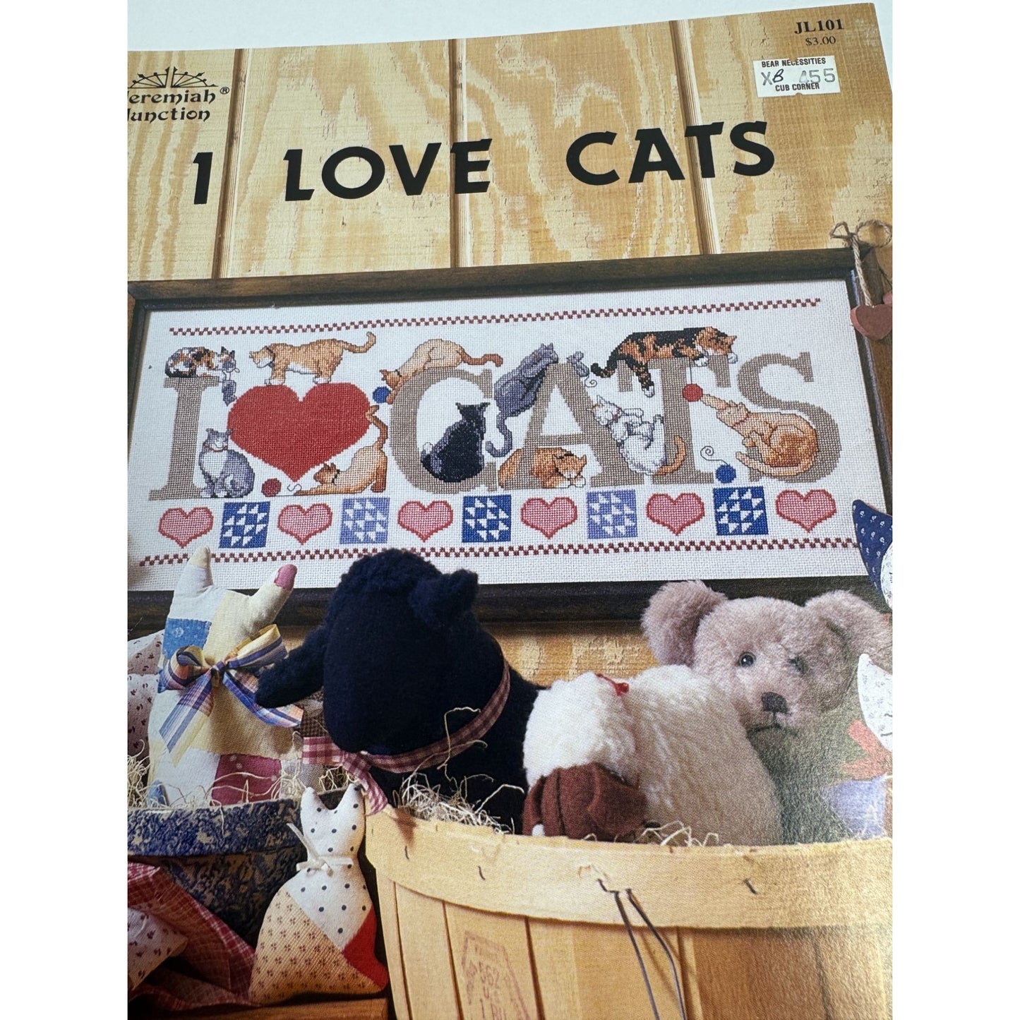 I Love Cats Cross Stitch Pattern Animals Pet Playful Kittens Jeremiah Junction