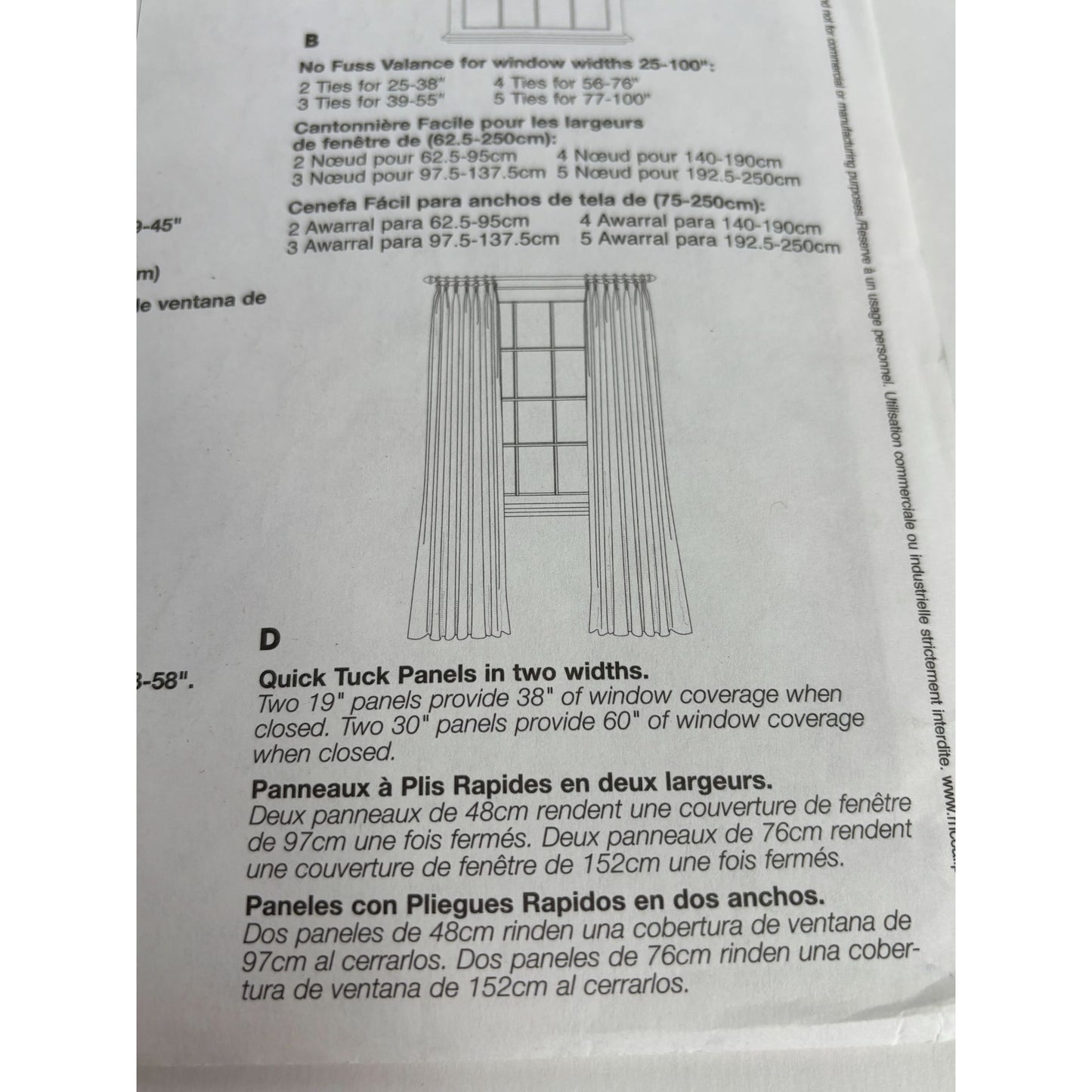 McCalls Sewing Pattern M4802 Home Dec in a Sec Easy Curtains Home Decor Uncut