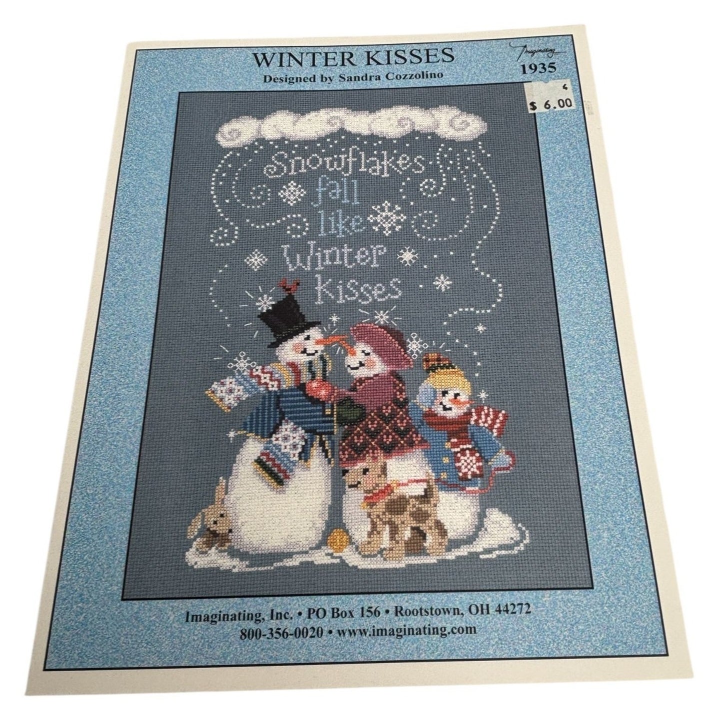 Imaginating Cross Stitch Pattern Snowflakes Fall Like Winter Kisses Snowman Snow