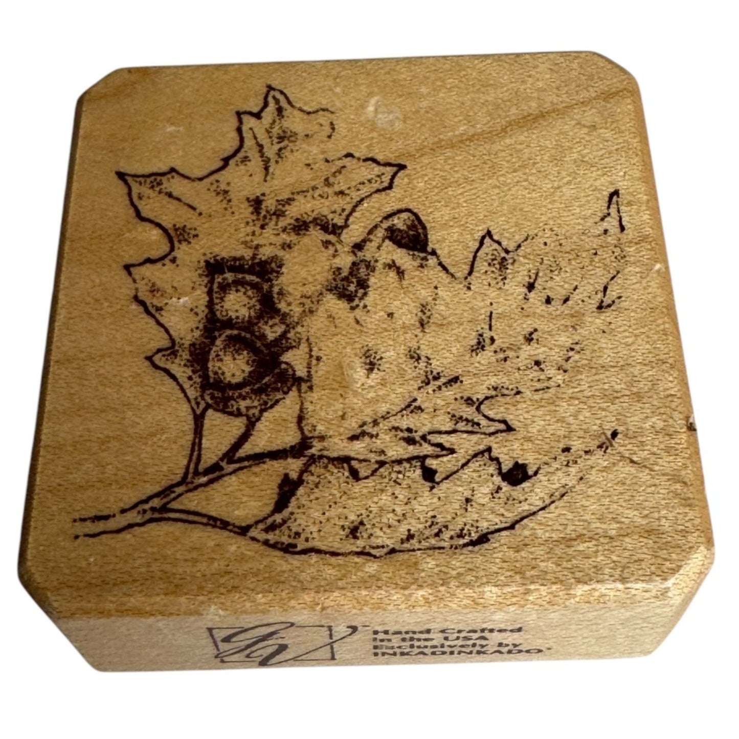 Inkadinkado Rubber Stamp Fall Oak Leaves Leaf Acorn Plant Nature Outdoors Autumn