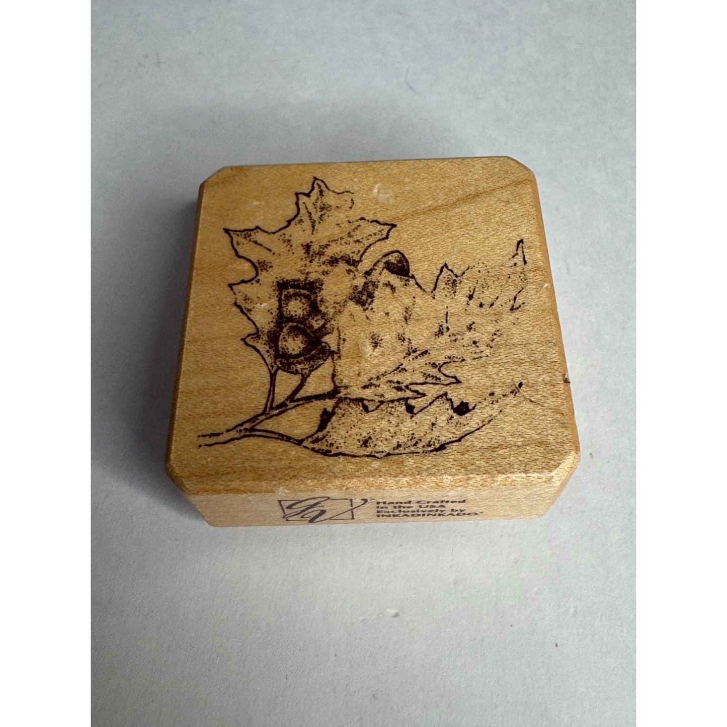 Inkadinkado Rubber Stamp Fall Oak Leaves Leaf Acorn Plant Nature Outdoors Autumn