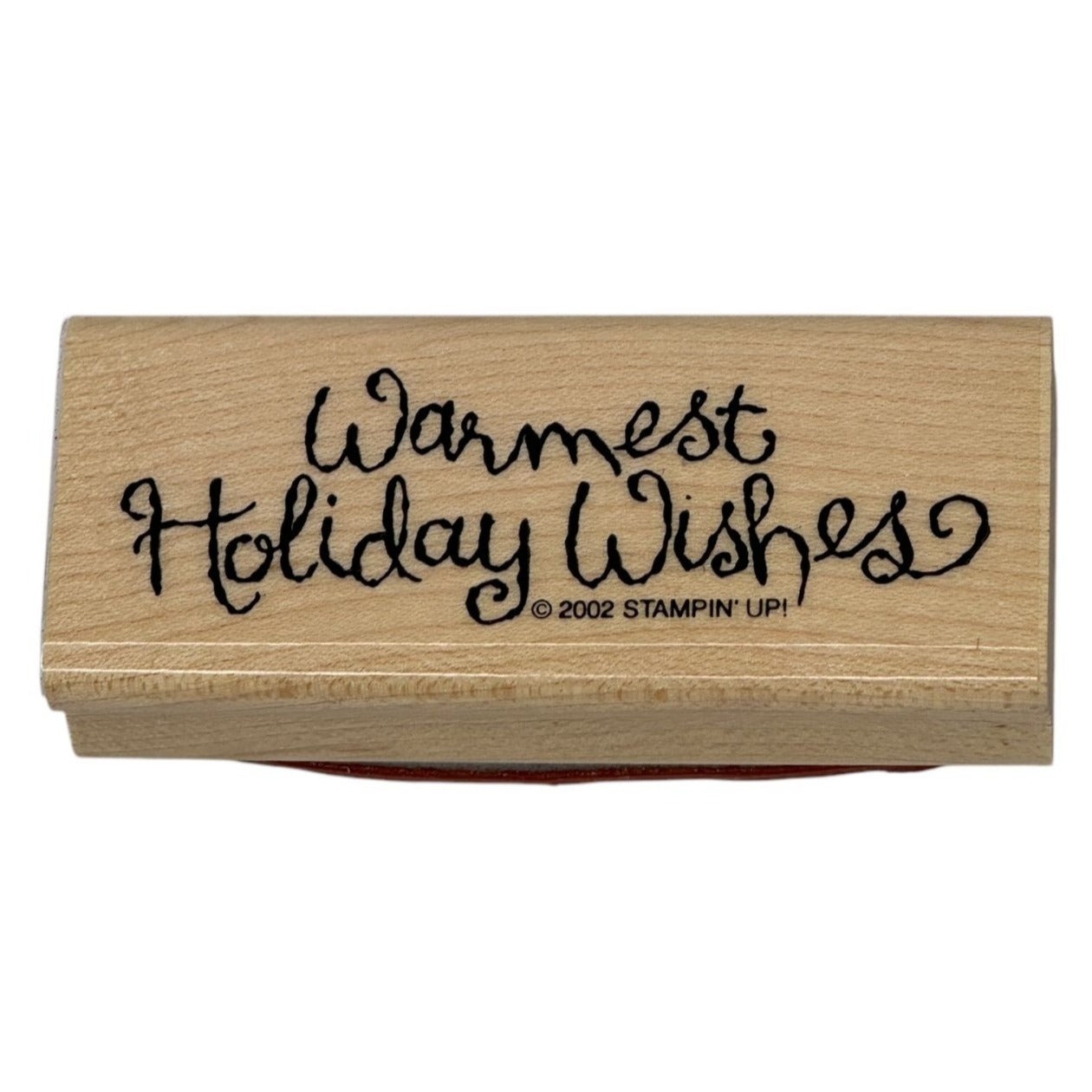 Stampin Up Rubber Stamp Warmest Holiday Wishes Christmas Card Making Words