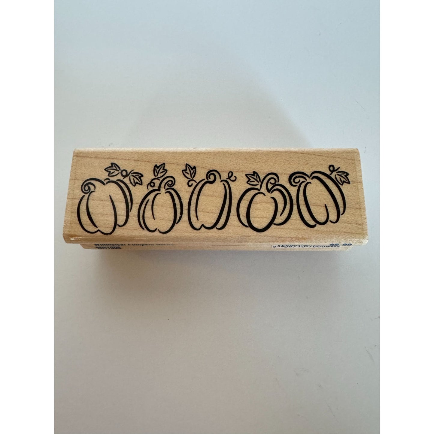 Stampabilities Rubber Stamp Whimsical Pumpkin Border Halloween Fall Thanksgiving