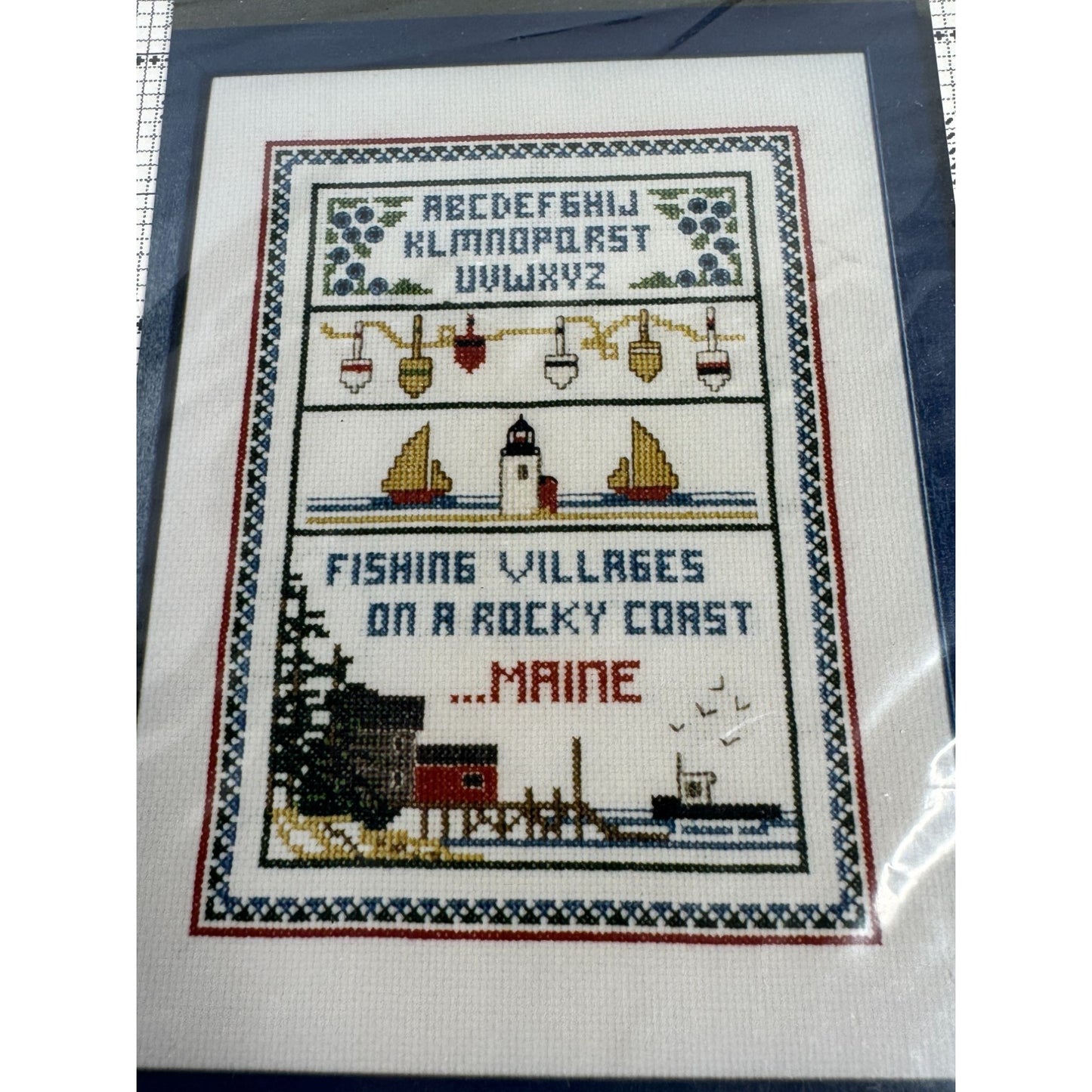 Seguin Designs Maine Fishing Village Rocky Coast Counted Cross Stitch Pattern