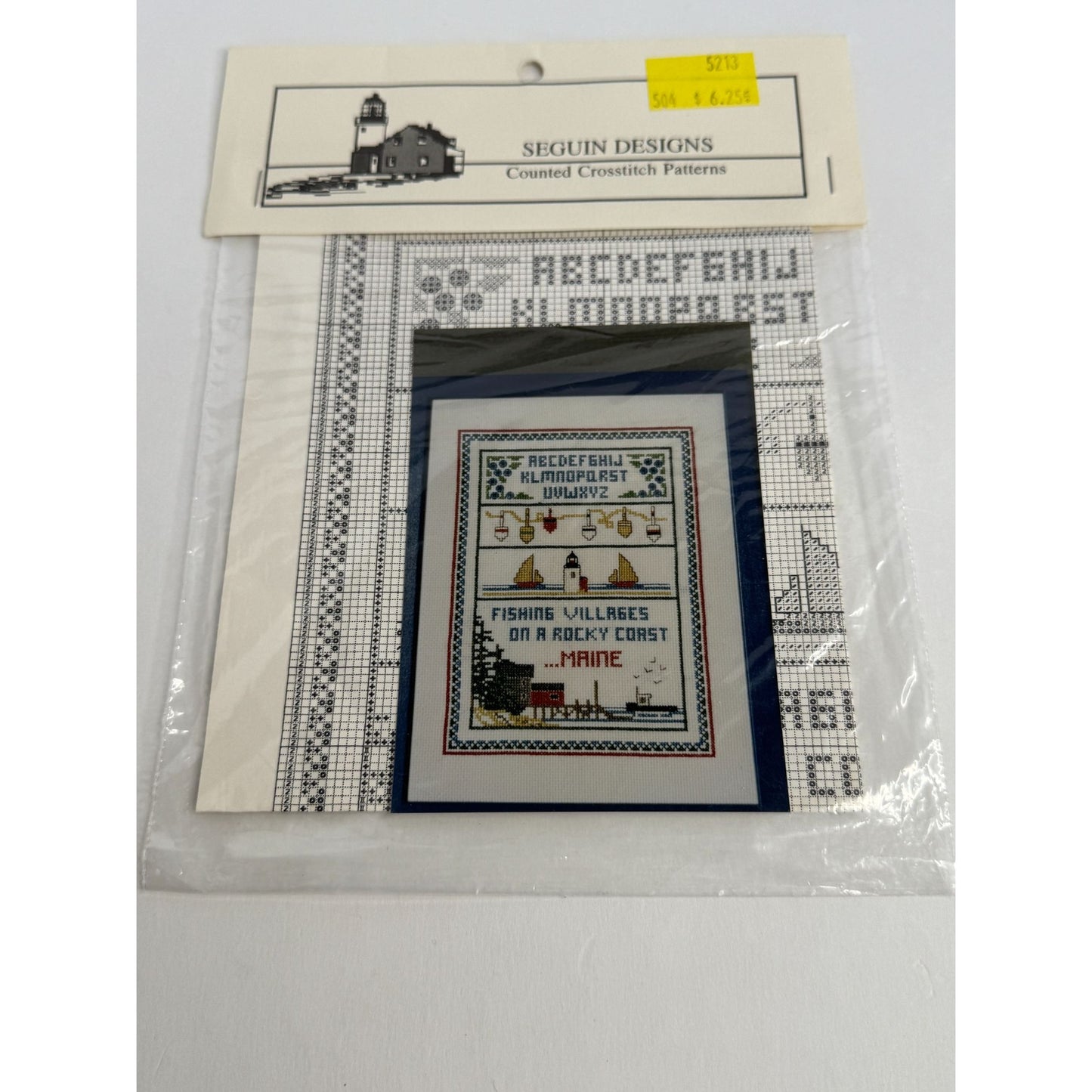 Seguin Designs Maine Fishing Village Rocky Coast Counted Cross Stitch Pattern