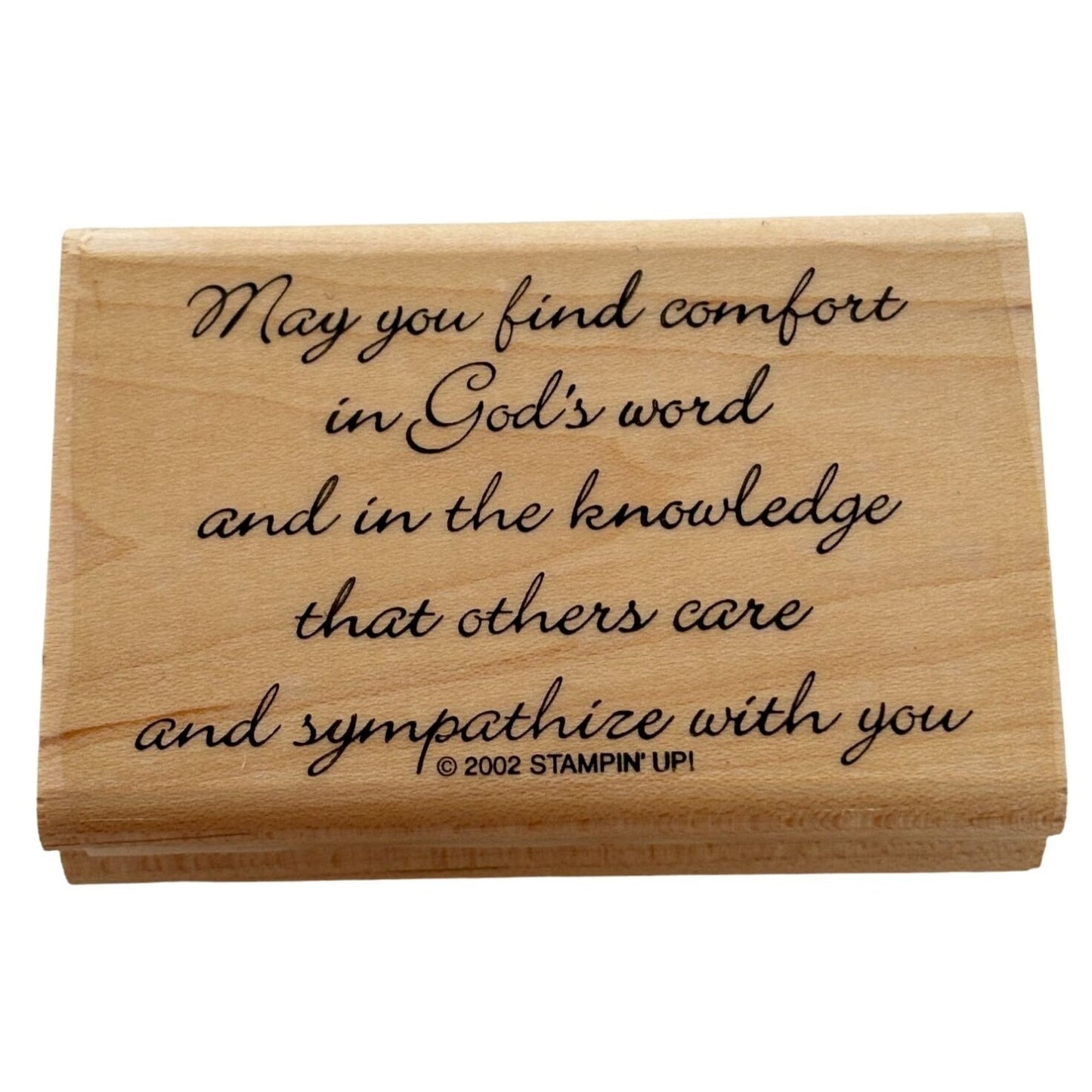 Stampin Up Rubber Stamp Sympathy Card Words Caring Sentiment Gods Word Friends