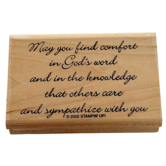 Stampin Up Rubber Stamp Sympathy Card Words Caring Sentiment Gods Word Friends