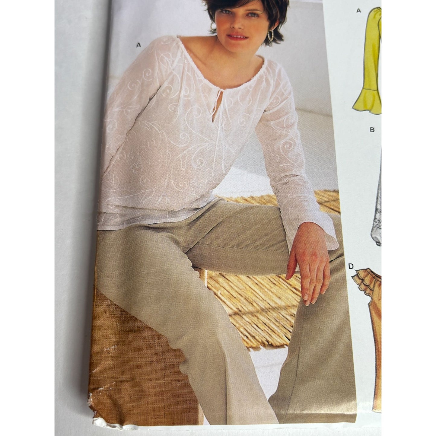 New Look Sewing Pattern 6179 Easy Peasant Blouses Shirts Tops Size 10-22 Uncut