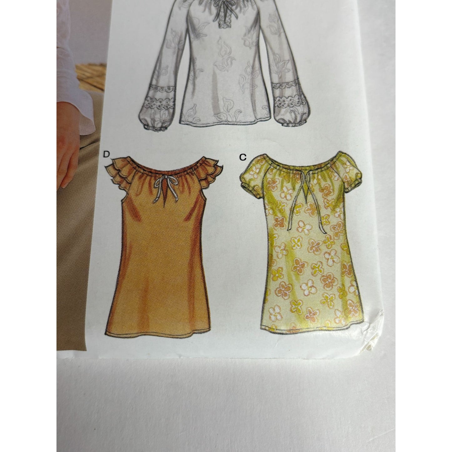 New Look Sewing Pattern 6179 Easy Peasant Blouses Shirts Tops Size 10-22 Uncut