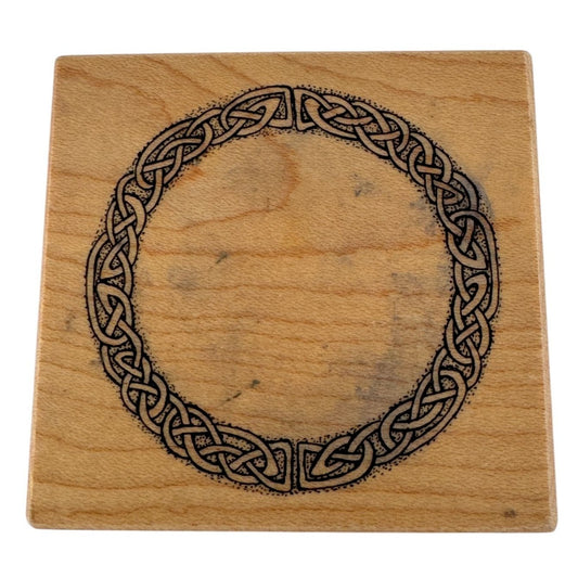 PSX Wood Rubber Stamp Celtic Knot Circle Round Irish Symbol Sailor Knot Braid