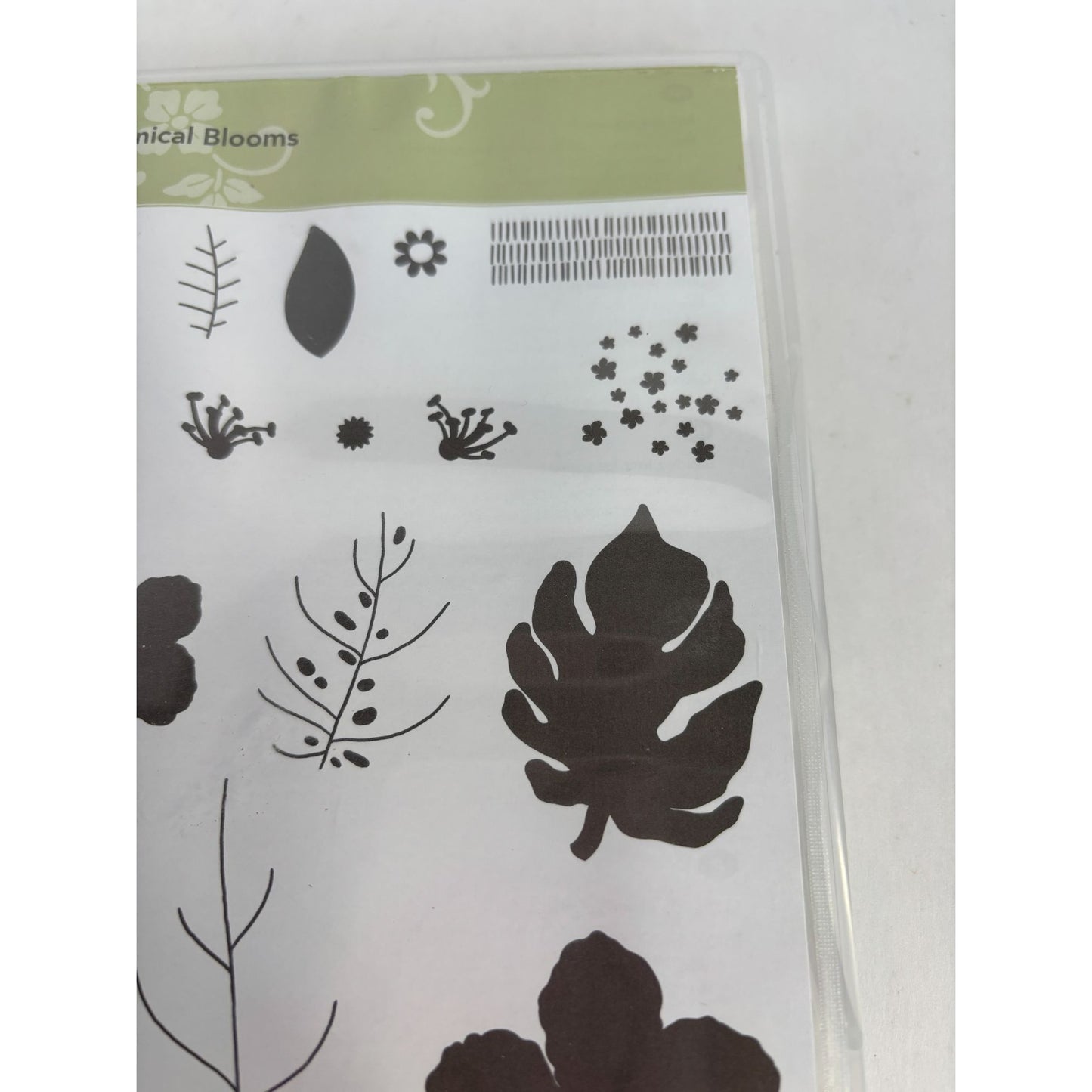 Stampin Up Acrylic Stamps Botanical Blooms Set of 17 Flowers Leaf Leaves Nature