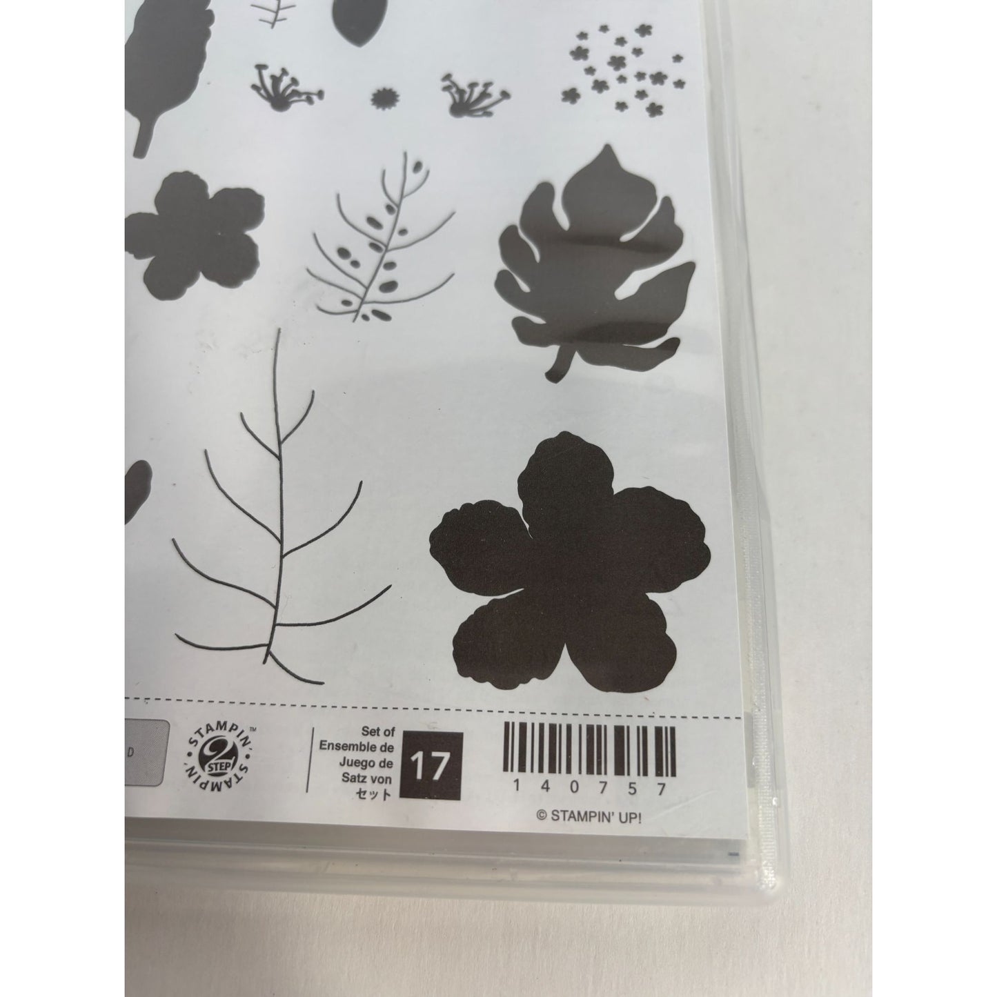 Stampin Up Acrylic Stamps Botanical Blooms Set of 17 Flowers Leaf Leaves Nature