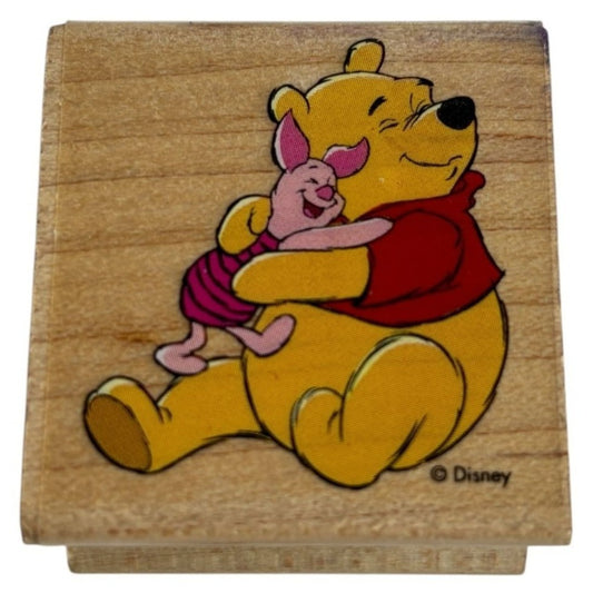 All Night Media Rubber Stamp Winnie The Pooh Hugs Piglet Friendship Card Making