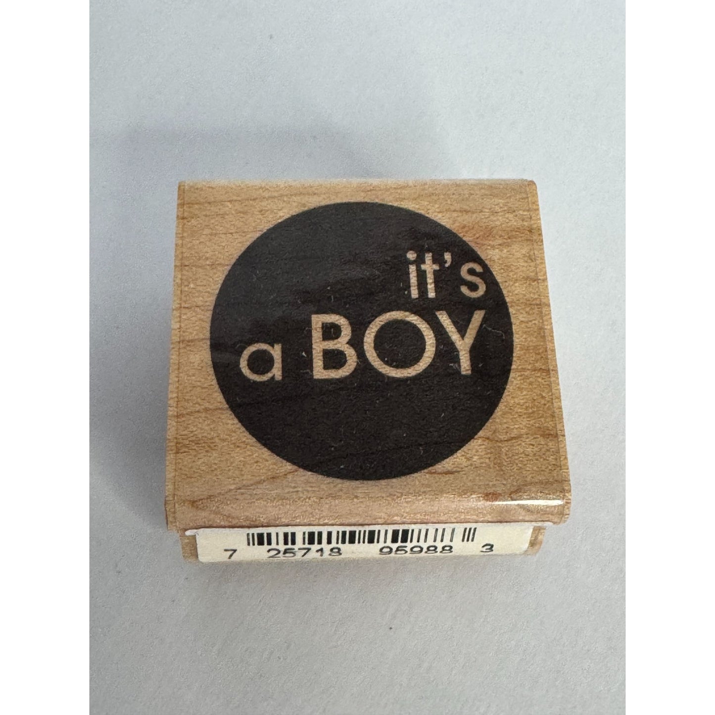 Inkadinkado Rubber Stamp Its A Boy For Baby Announcements Circle Round Crafts