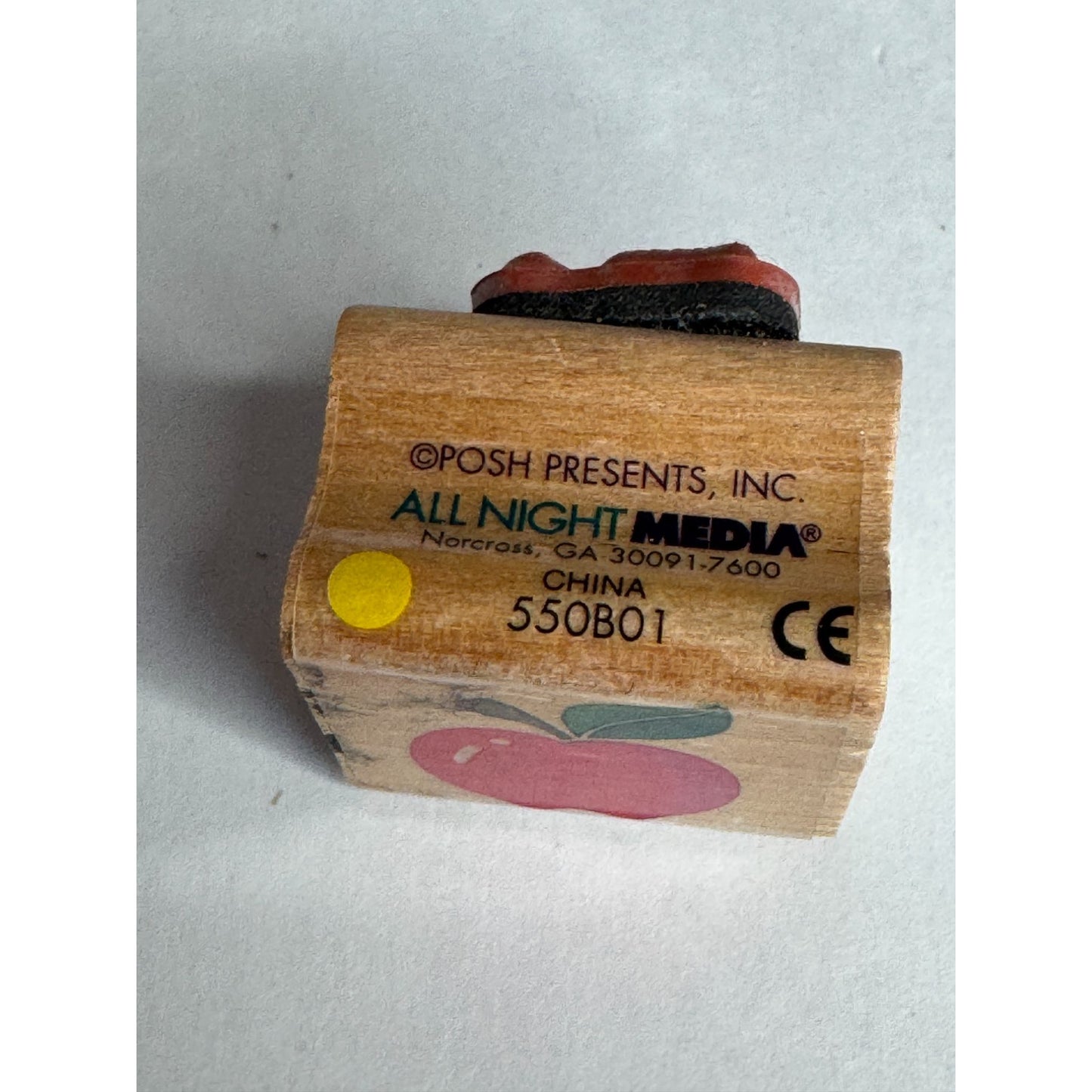 All Night Media Rubber Stamp Apple Fruit Canning Label Food Card Making Teacher