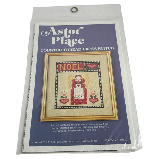 Astor Place Counted Thread Cross Stitch Pattern Christmas Noel Angel Design