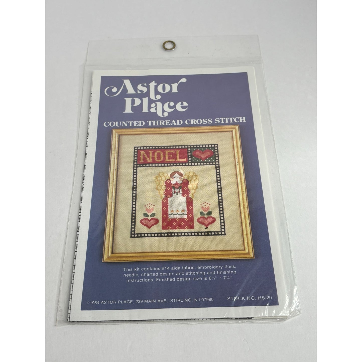 Astor Place Counted Thread Cross Stitch Pattern Christmas Noel Angel Design