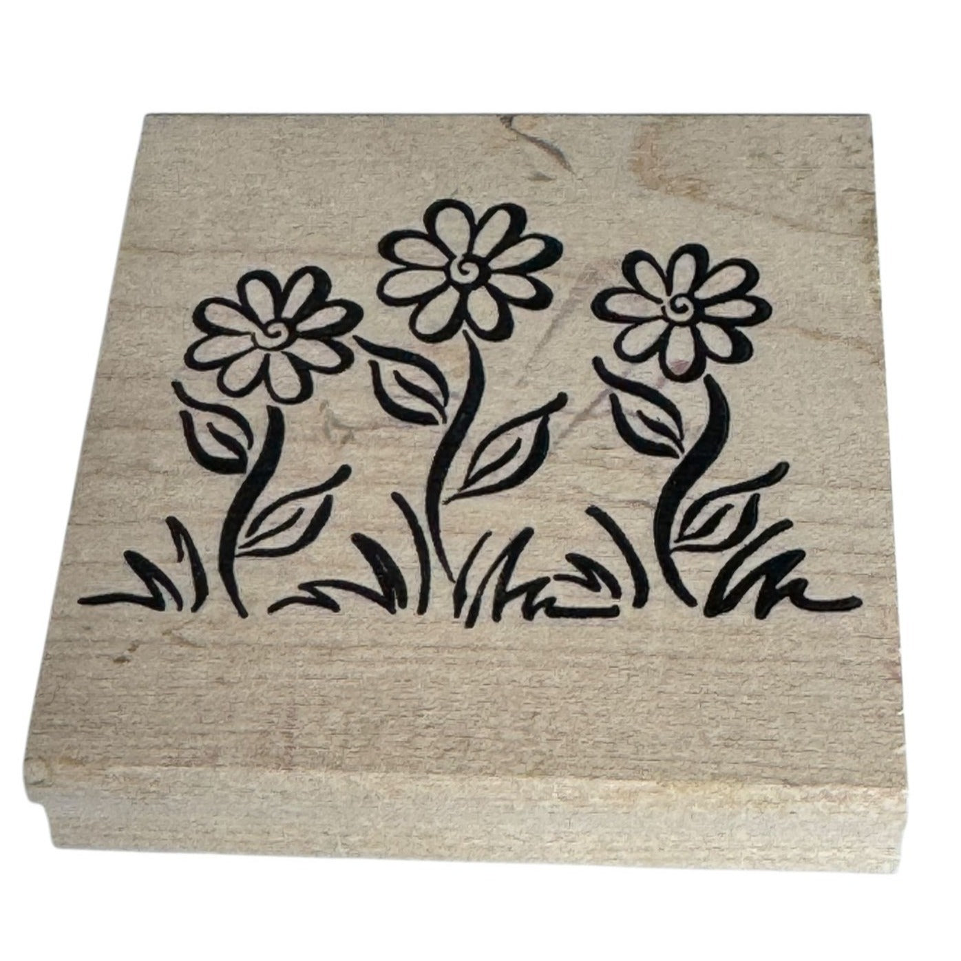 DeNami Rubber Stamp Flowers Daisy Stems Spring Garden Card Making